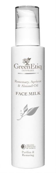 GreenEtiq Face Milk - Rosemary Extract, Almond & Apricot Kernel Oil - Økologisk og vegansk hudpleje 2